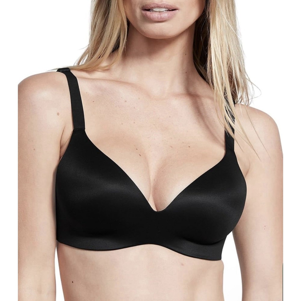 Victorias Secret Infinity Flex Full Coverage LL Wireless T-Shirt Bra 38DDD Black